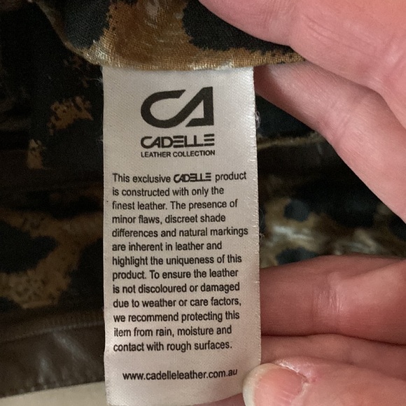 Cadelle Real Leather VintageTaupe Purse Crossbody Shoulder Bag EUC - Picture 9 of 10